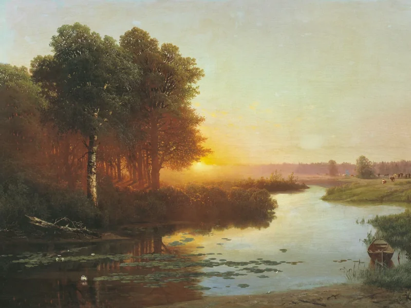 1823-Nikolay Atryganev - Vista del fiume Ostyor nel Governatorato di Mogilev